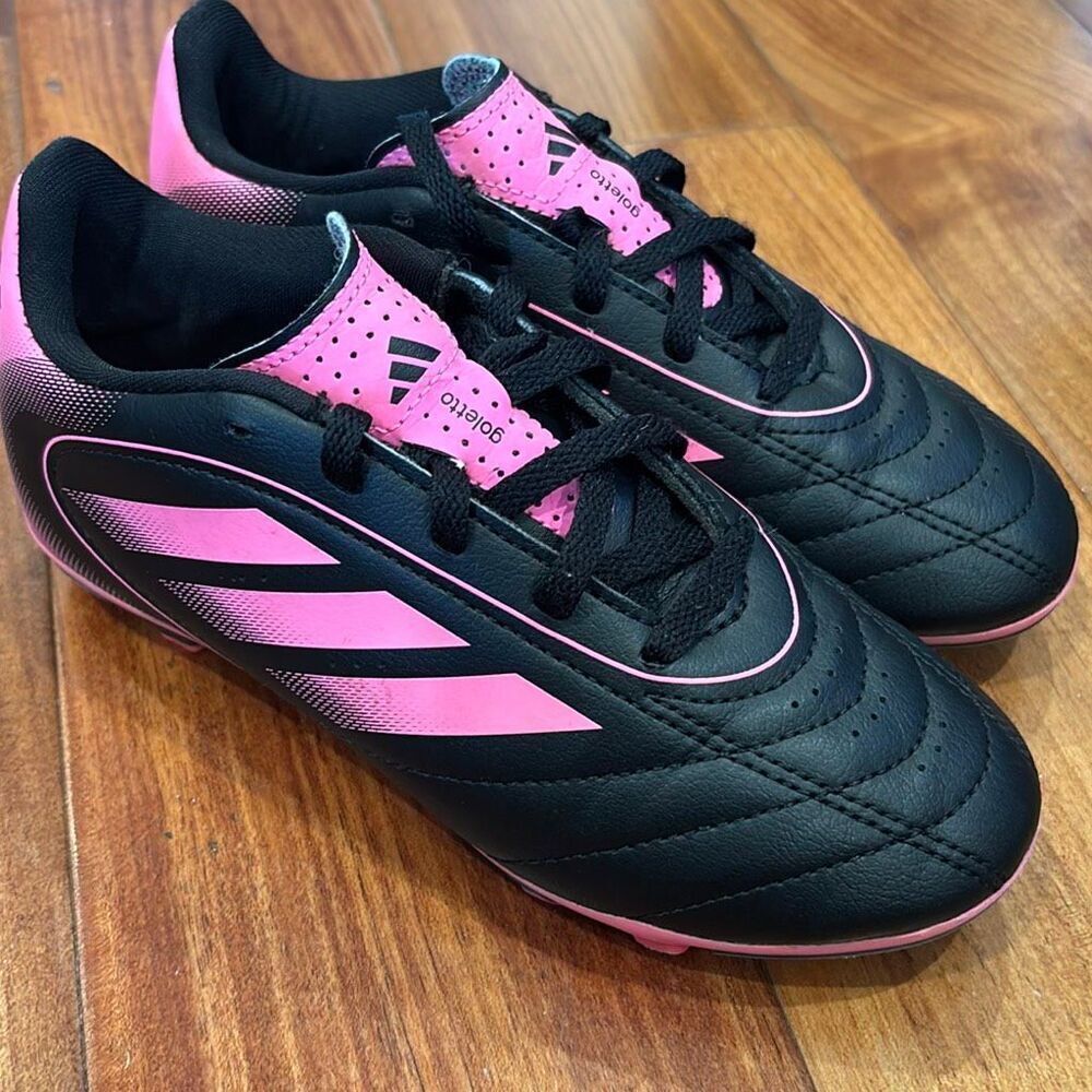 Adidas Goletto Kids Soccer Cleats Black Pink Youth Size 2